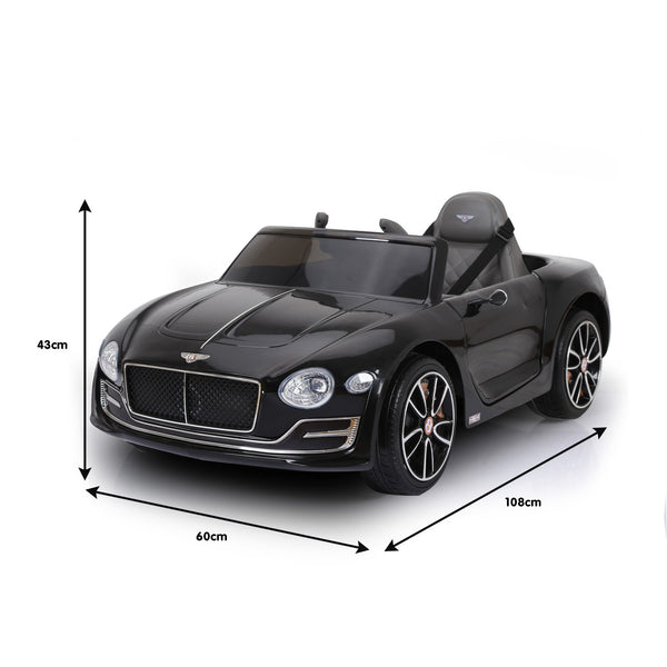 Kahuna Bentley Exp 12 Licensed Speed 6E Electric Kids Ride On Car Black Kahuna