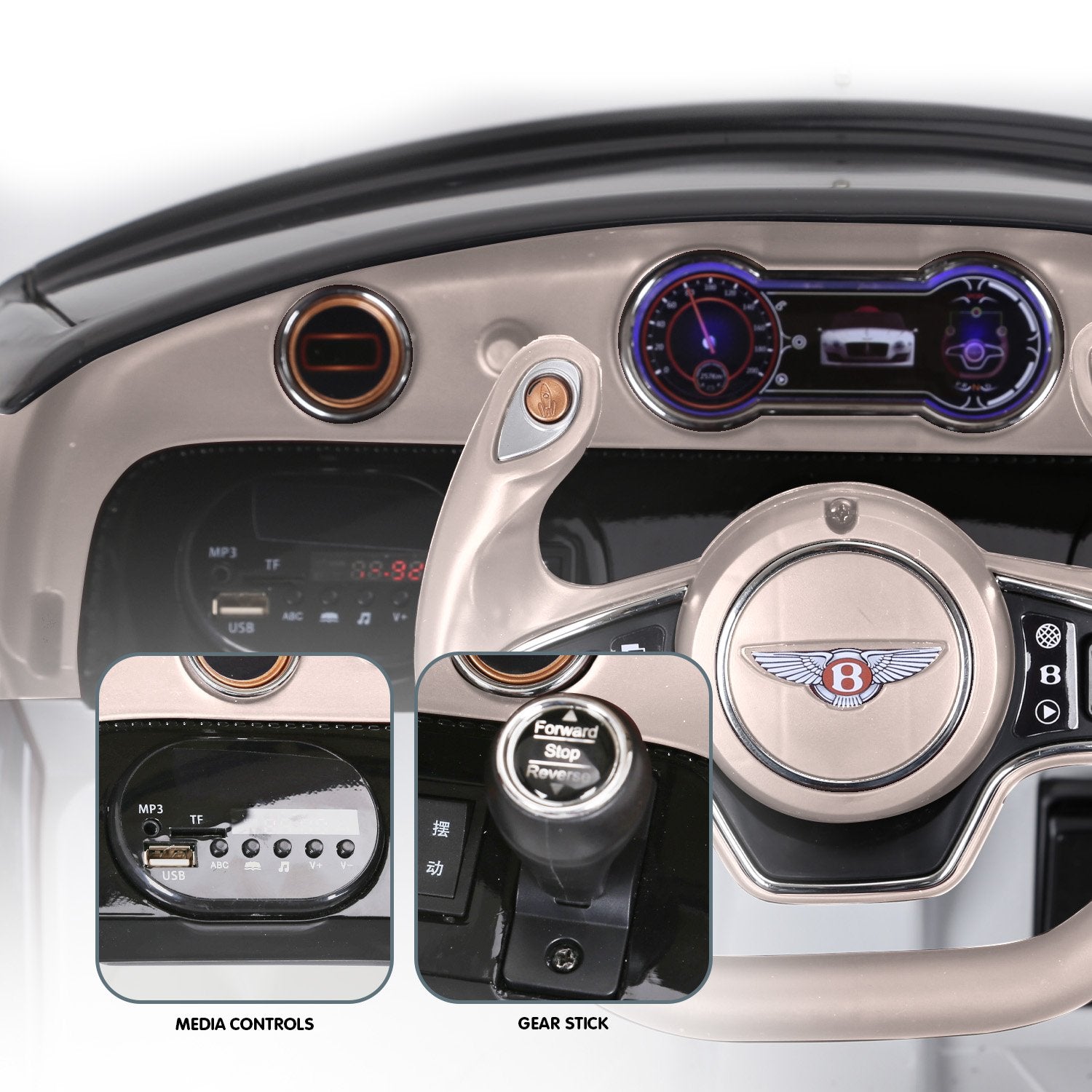 Kahuna Bentley Exp 12 Speed 6E Licensed Kids Ride On Electric Car Remote Control - Red Kahuna