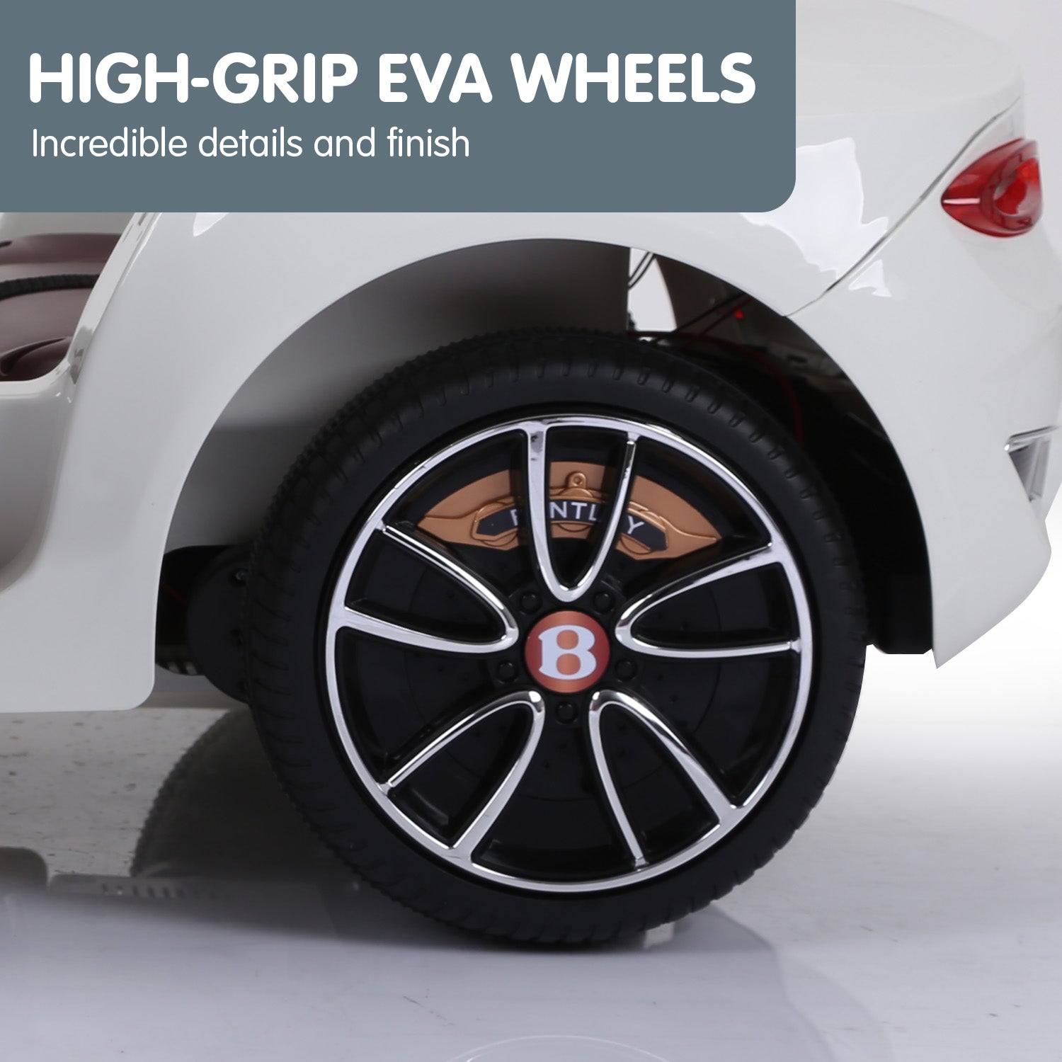 Kahuna Bentley Exp 12 Speed 6E Licensed Kids Ride On Electric Car Remote Control - White Kahuna