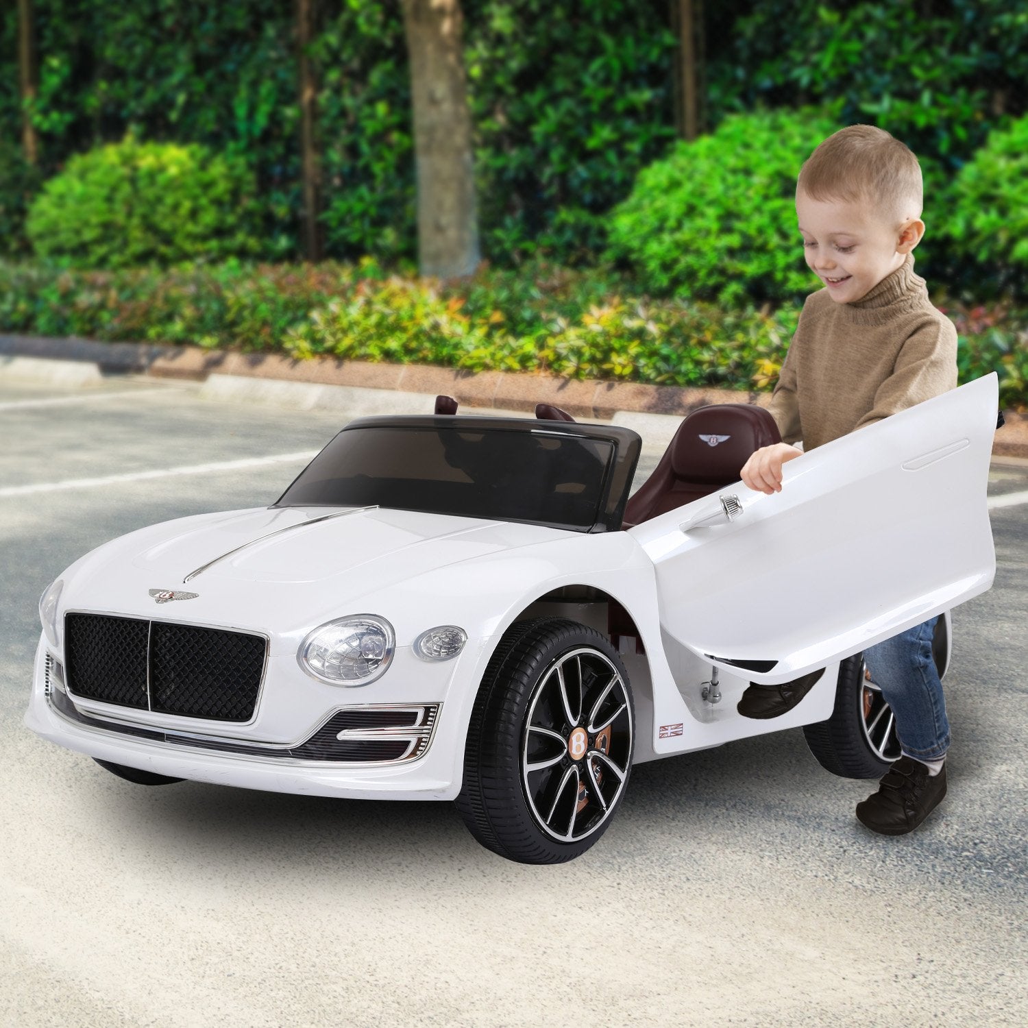 Kahuna Bentley Exp 12 Speed 6E Licensed Kids Ride On Electric Car Remote Control - White Kahuna