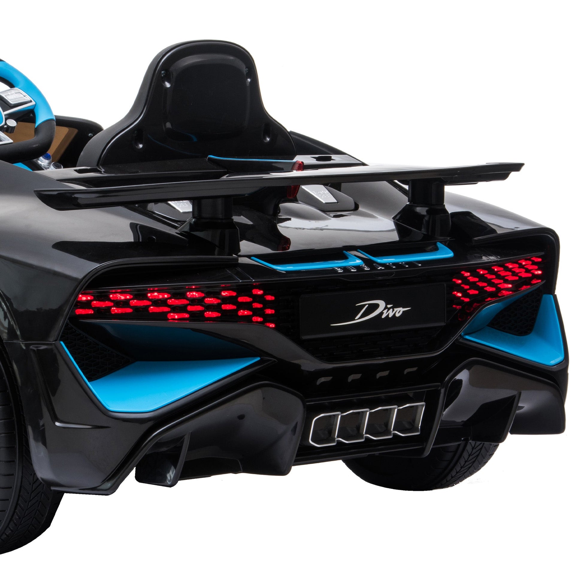 Kahuna Licensed Bugatti Divo Kids Electric Ride On Car - Black Kahuna