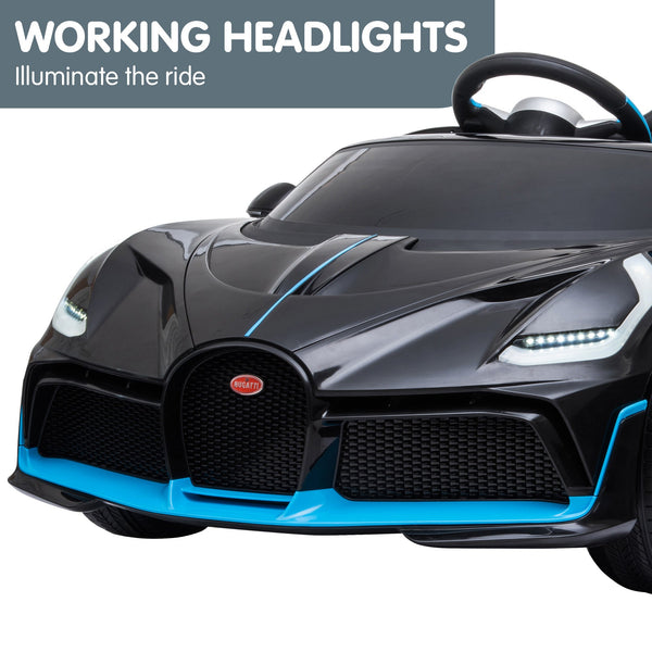 Kahuna Licensed Bugatti Divo Kids Electric Ride On Car - Black Kahuna