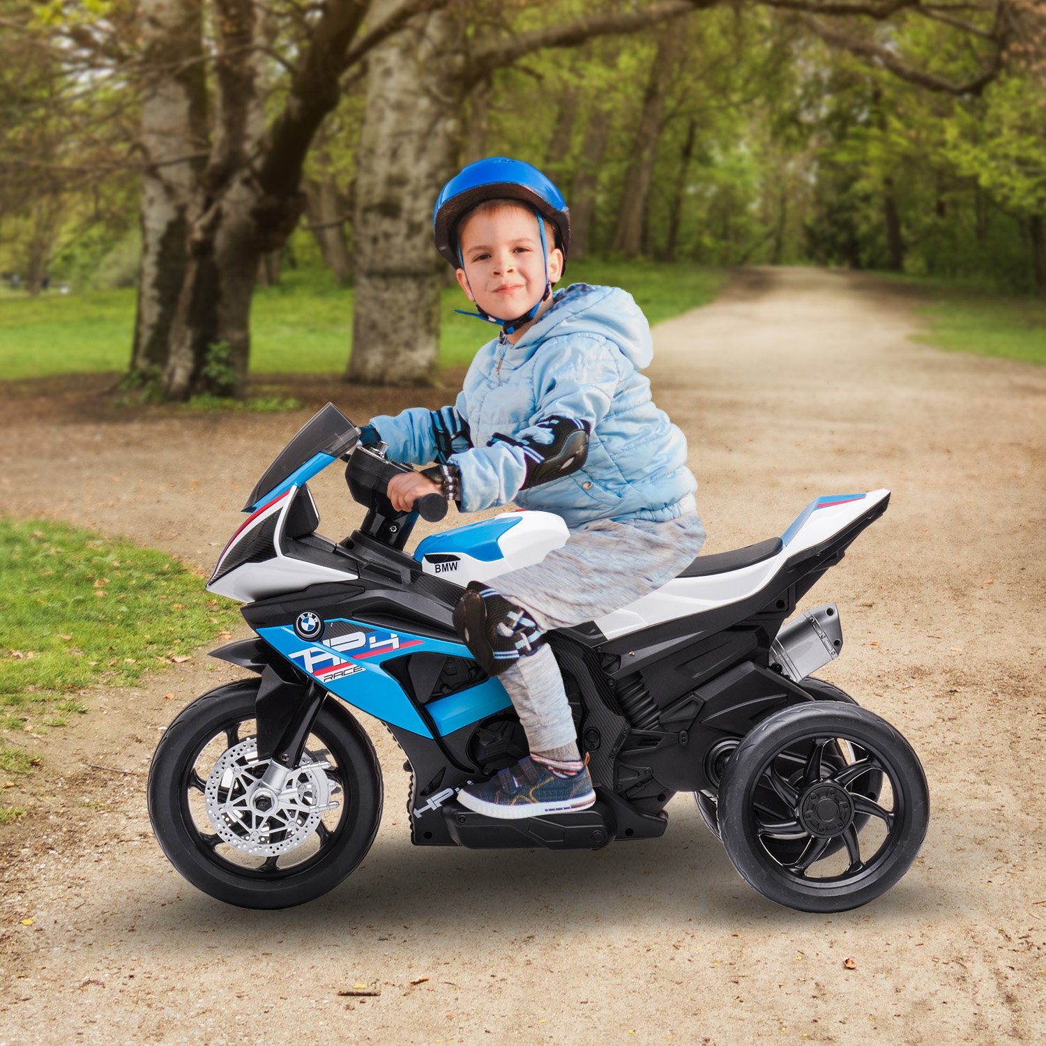 Kahuna Bmw Hp4 Race Kids Ride-on Motorbike In Blue Kahuna