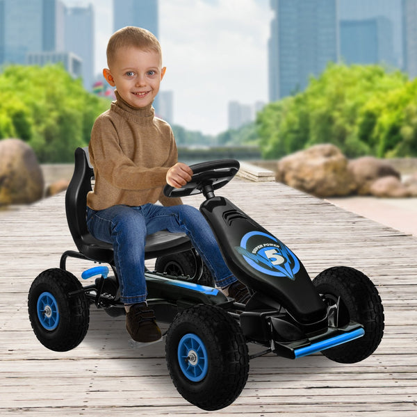 Kahuna G18 Kids Ride On Pedal Go Kart - Blue Kahuna