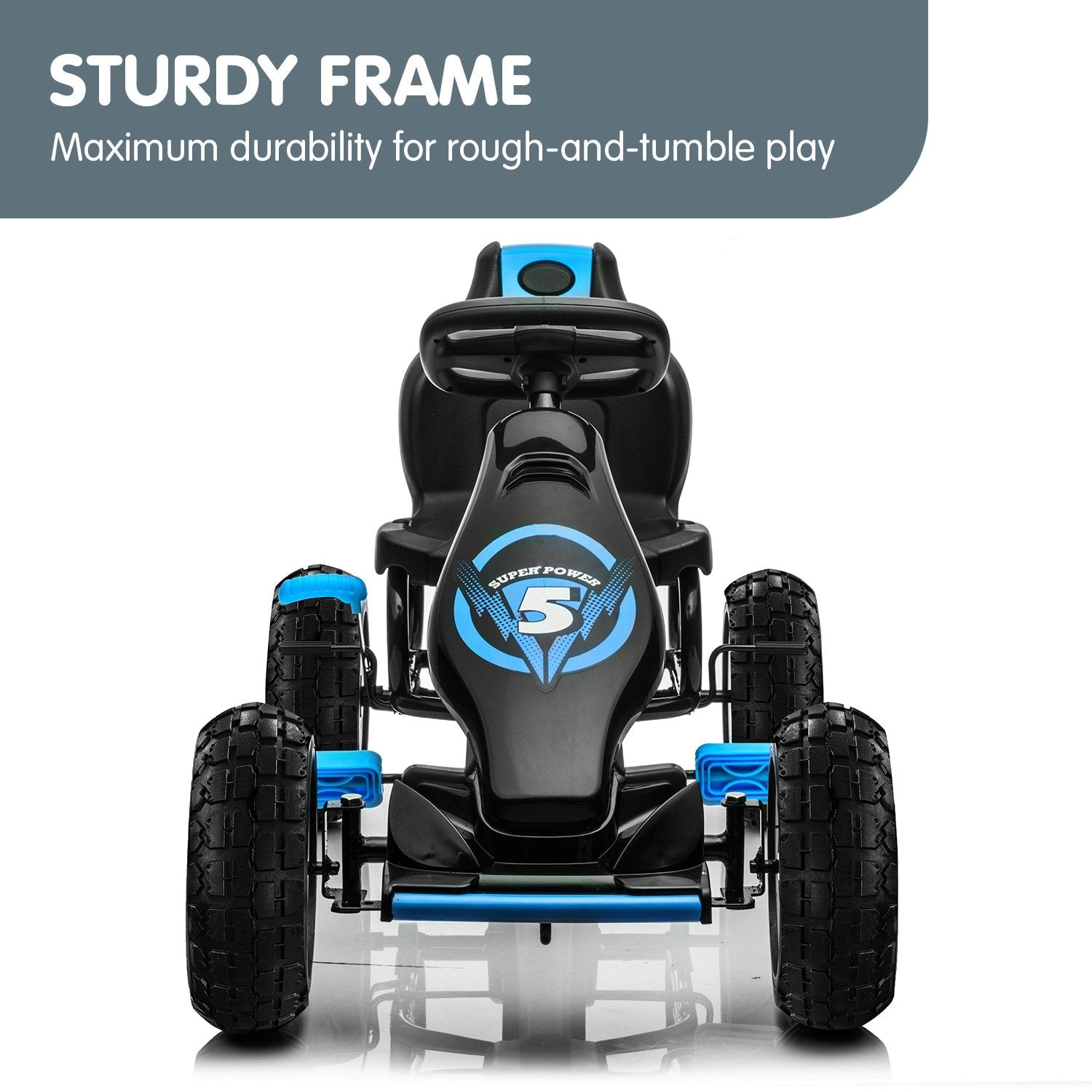 Kahuna G18 Kids Ride On Pedal Go Kart - Blue Kahuna