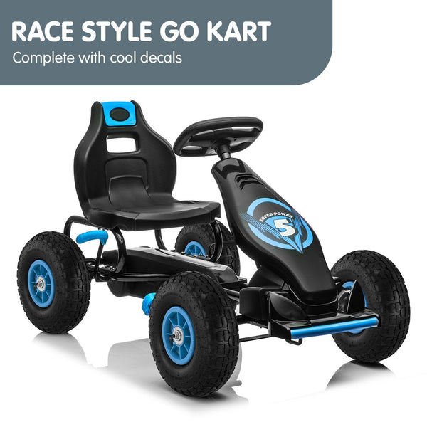 Kahuna G18 Kids Ride On Pedal Go Kart - Blue Kahuna
