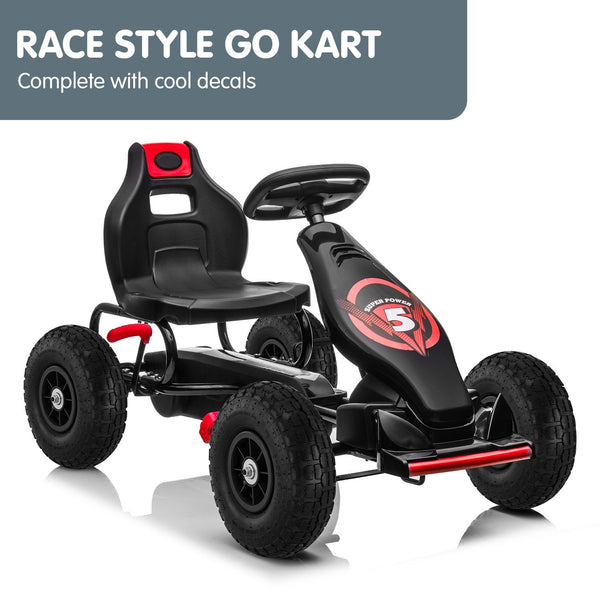 Kahuna G18 Kids Ride On Pedal Powered Go Kart Racing Style - Red Kahuna