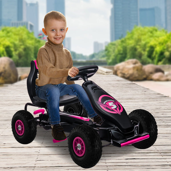 Kahuna G18 Kids Ride On Pedal Go Kart - Rose Pink Kahuna