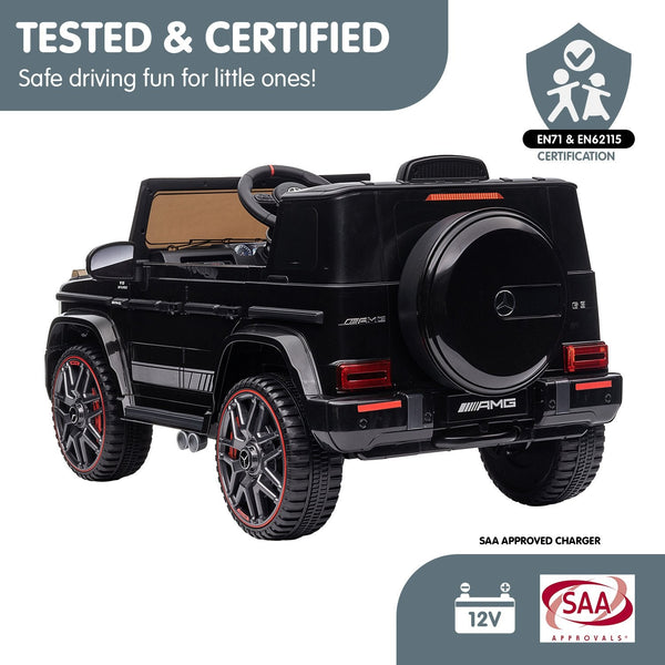 Kahuna Mercedes Benz AMG G63 Licensed Kids Ride On Electric Car Remote Control - Black Kahuna