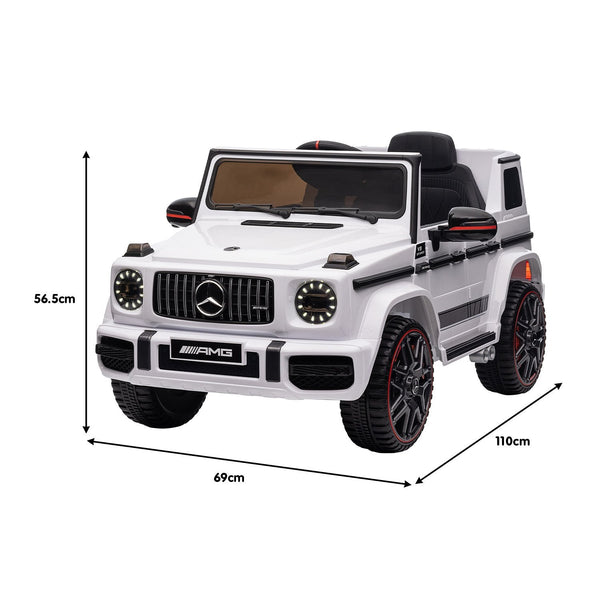 Kahuna Mercedes Benz AMG G63 Licensed Kids Ride On Electric Car Remote Control - White Kahuna