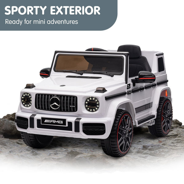 Kahuna Mercedes Benz AMG G63 Licensed Kids Ride On Electric Car Remote Control - White Kahuna