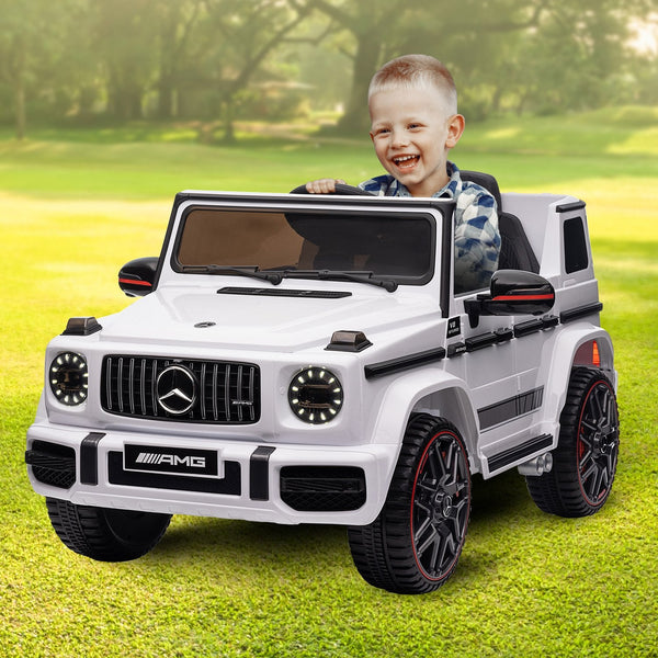 Kahuna Mercedes Benz AMG G63 Licensed Kids Ride On Electric Car Remote Control - White Kahuna