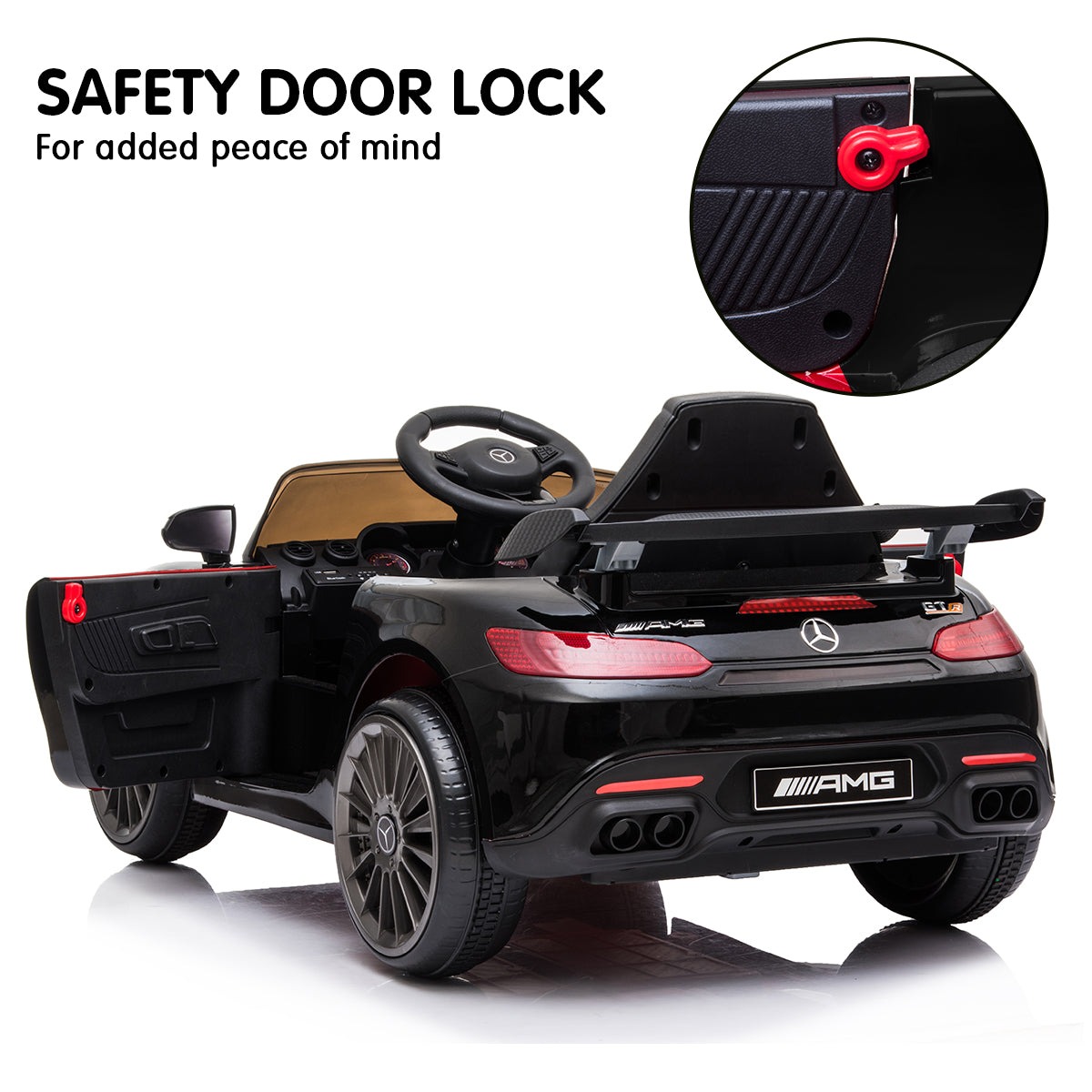 Kahuna Mercedes Benz Licensed Kids Electric Ride On Car Remote Control - Black Kahuna