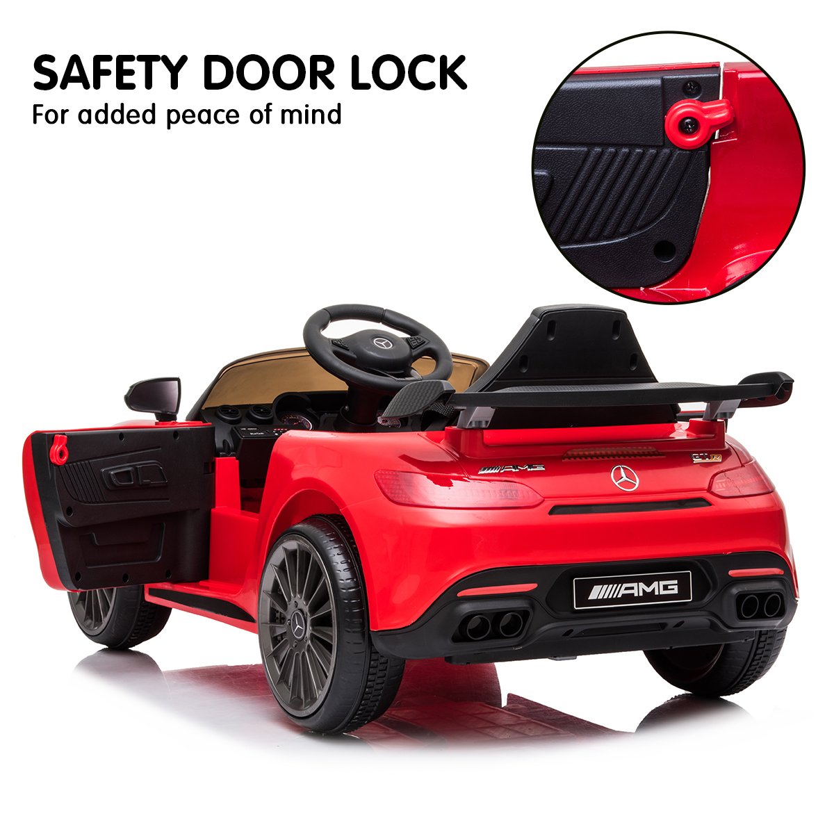 Kahuna Mercedes Benz Licensed Kids Electric Ride On Car Remote Control - Red Kahuna