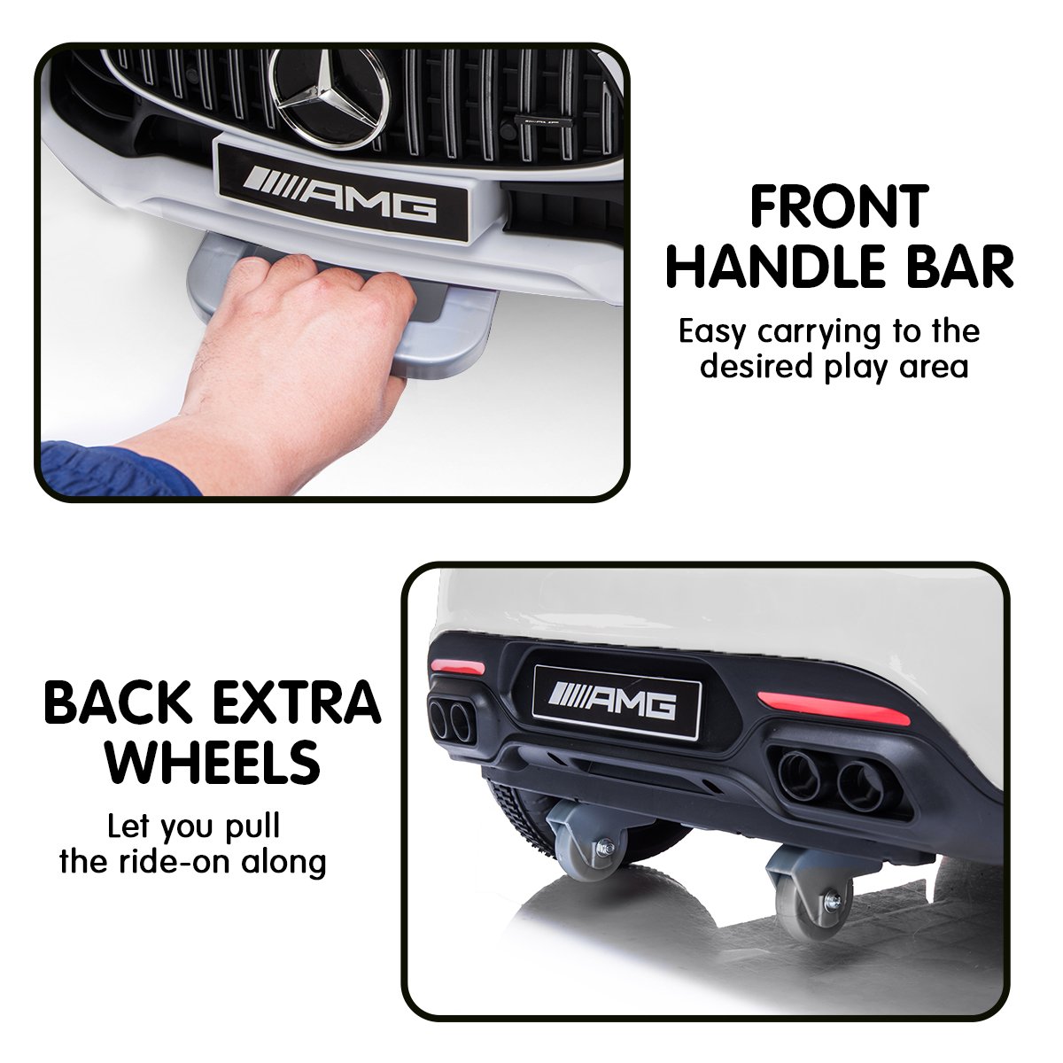 Kahuna Mercedes Benz Licensed Kids Electric Ride On Car Remote Control - White Kahuna