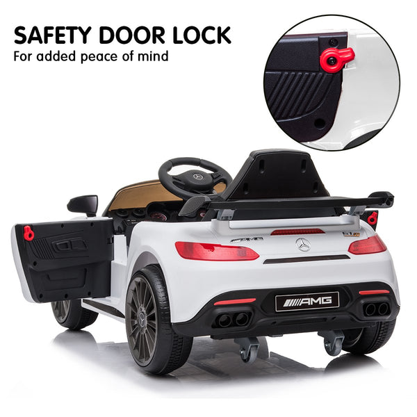 Kahuna Mercedes Benz Licensed Kids Electric Ride On Car Remote Control - White Kahuna