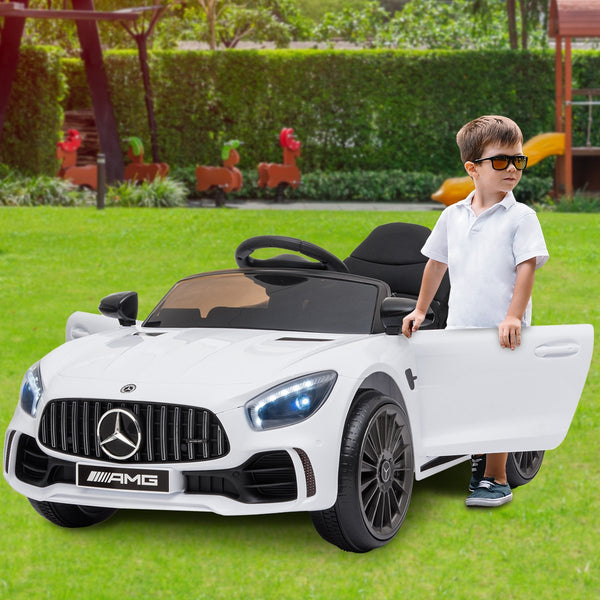 Kahuna Mercedes Benz Licensed Kids Electric Ride On Car Remote Control - White Kahuna