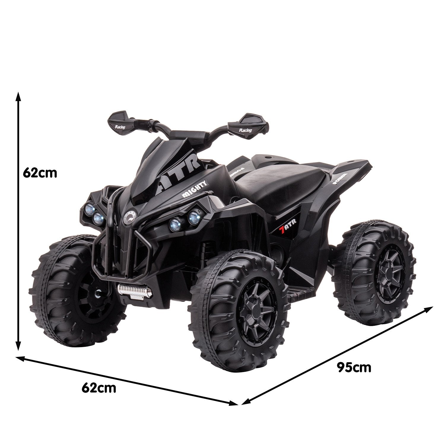 Kahuna GTS99 Kids Electric Ride On Quad Bike Toy ATV 50W - Black Kahuna