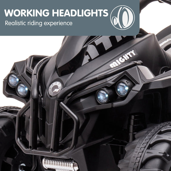 Kahuna GTS99 Kids Electric Ride On Quad Bike Toy ATV 50W - Black Kahuna