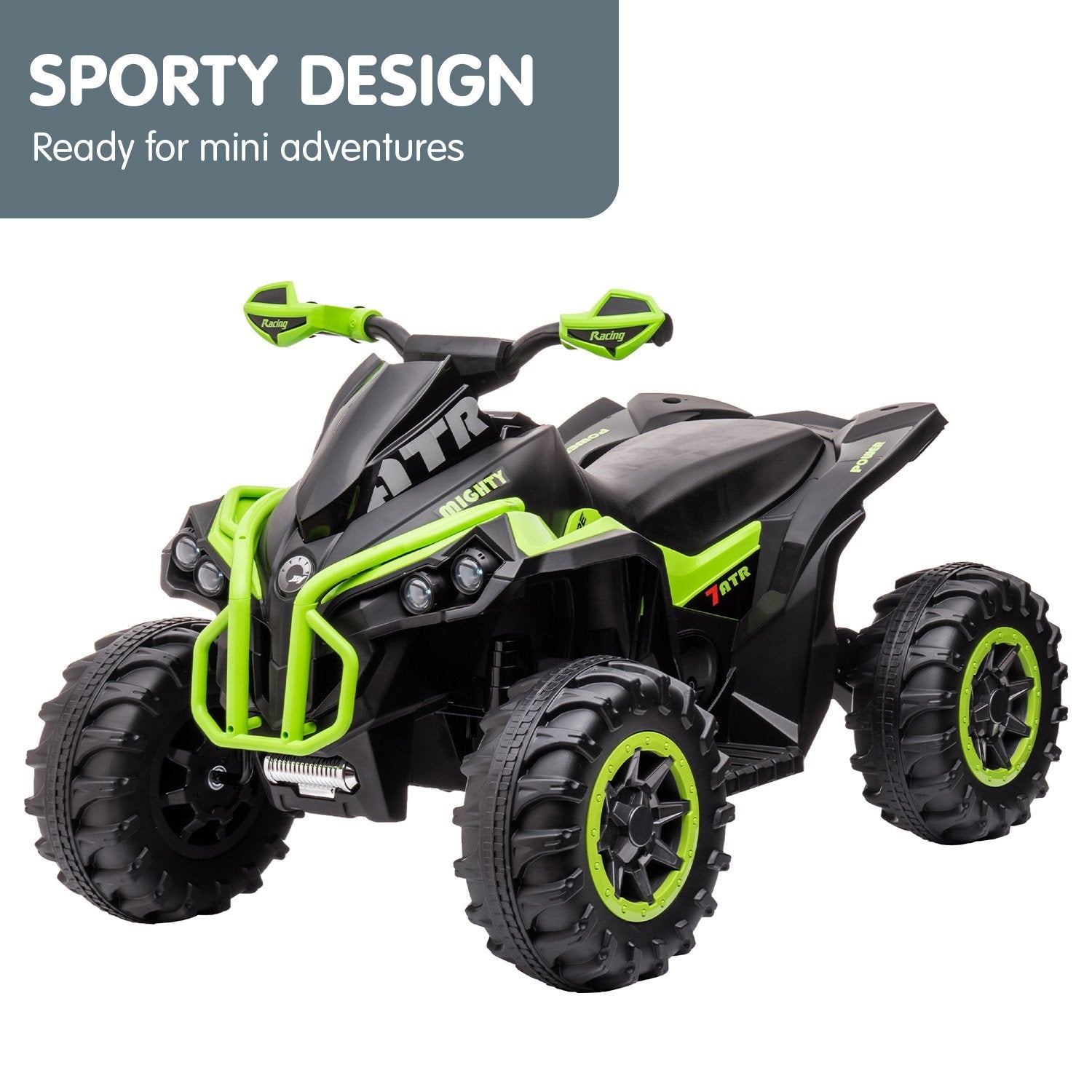 Kahuna GTS99 Kids Electric Ride On Quad Bike Toy ATV 50W - Green Kahuna
