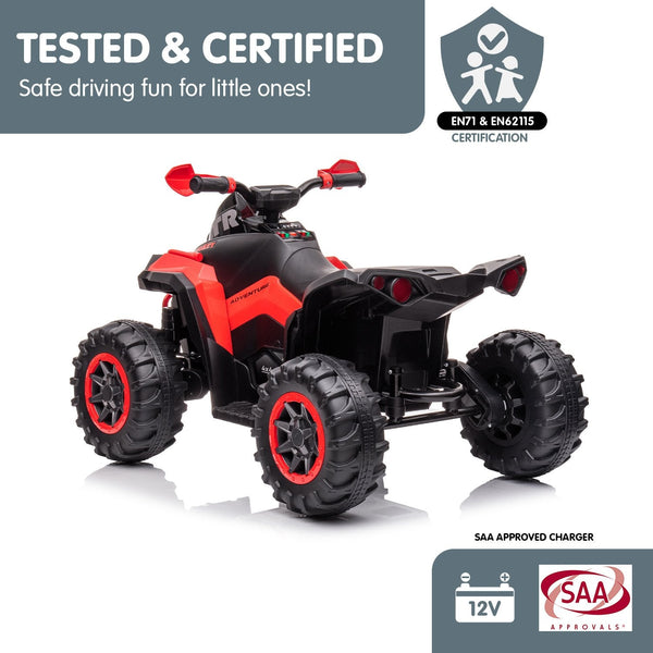 Kahuna GTS99 Kids Electric Ride On Quad Bike Toy ATV 50W - Red Kahuna