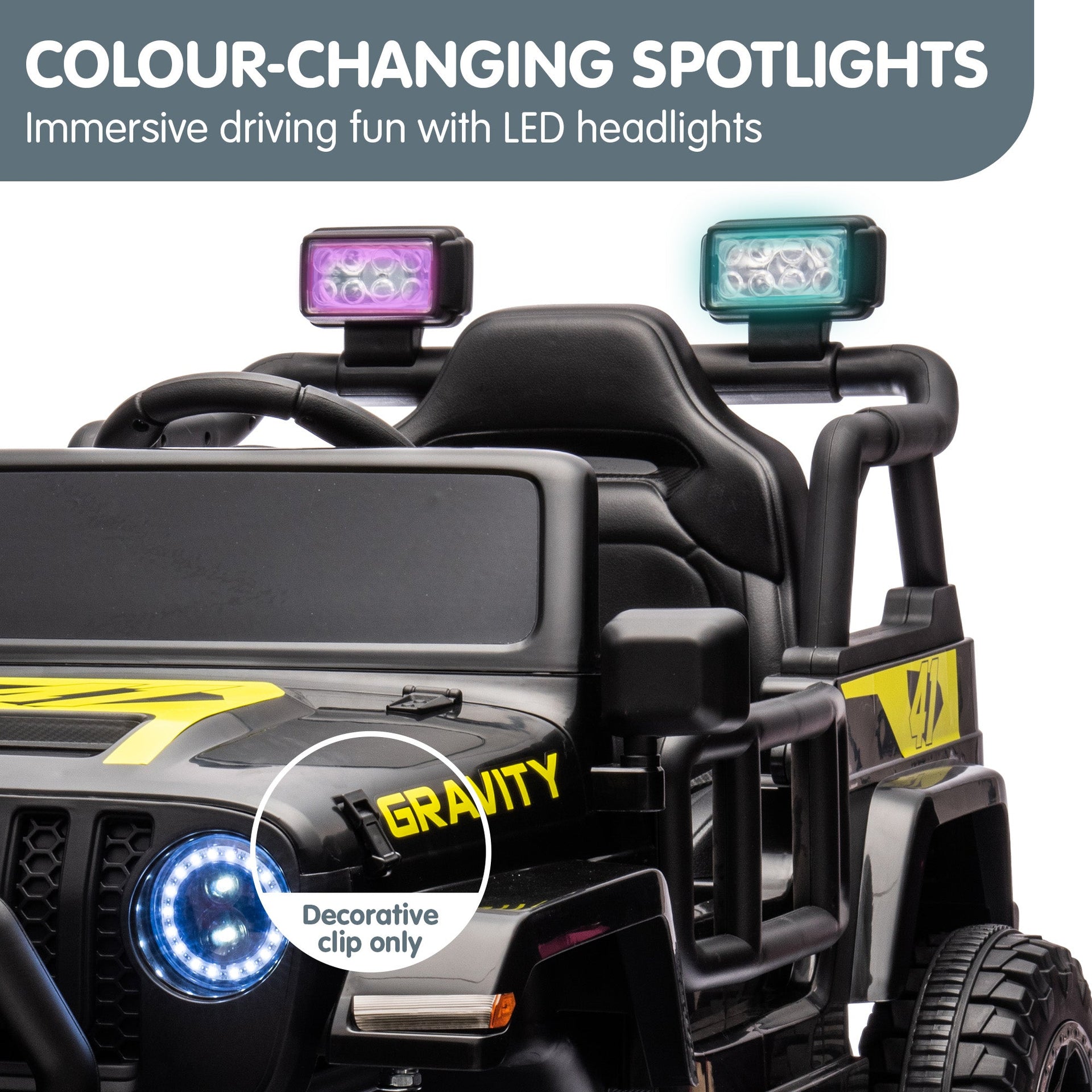 Kahuna S619 Gravity Kids Electric Ride On Car - Black Kahuna