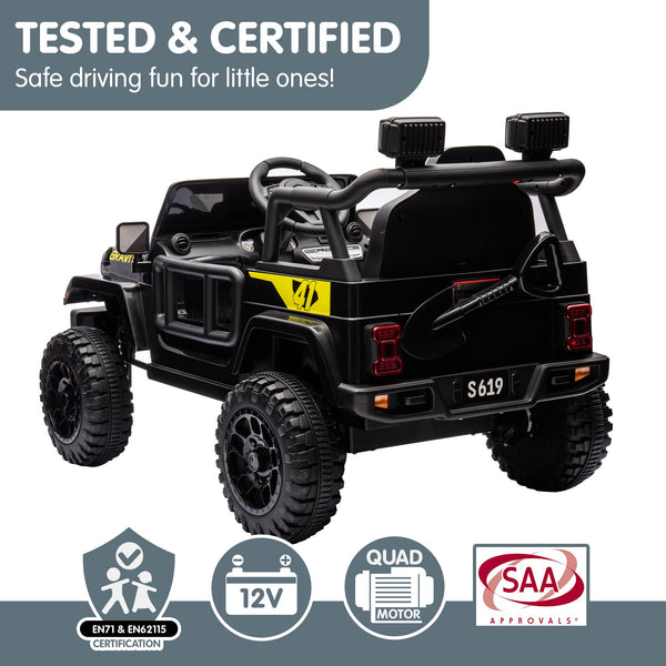 Kahuna S619 Gravity Kids Electric Ride On Car - Black Kahuna