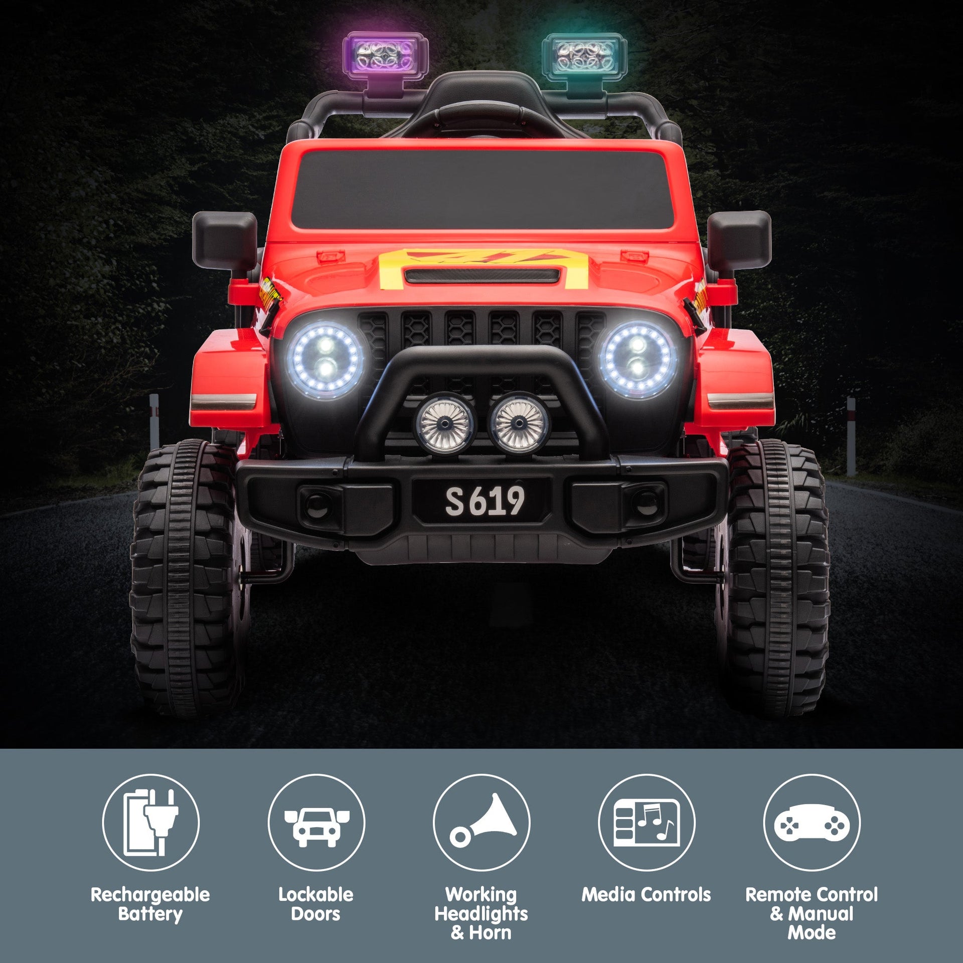 Kahuna S619 Gravity Kids Electric Ride On Car - Red Kahuna