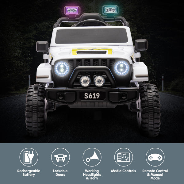 Kahuna S619 Gravity Kids Electric Ride On Car - White Kahuna