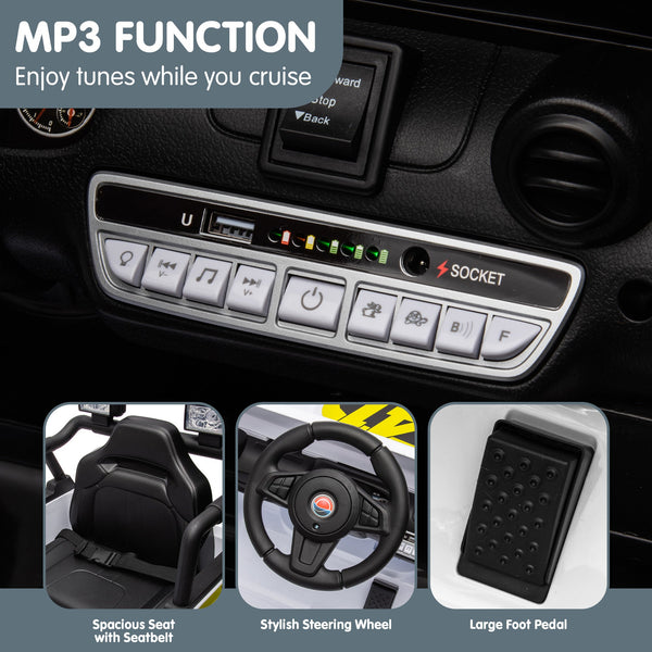 Kahuna S619 Gravity Kids Electric Ride On Car - White Kahuna