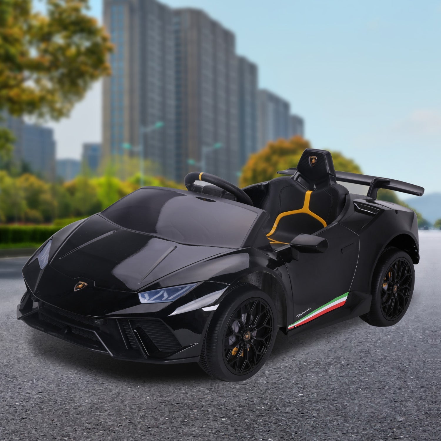 Kahuna Lamborghini Performante Kids Electric Ride On Car Remote Control - Black Kahuna