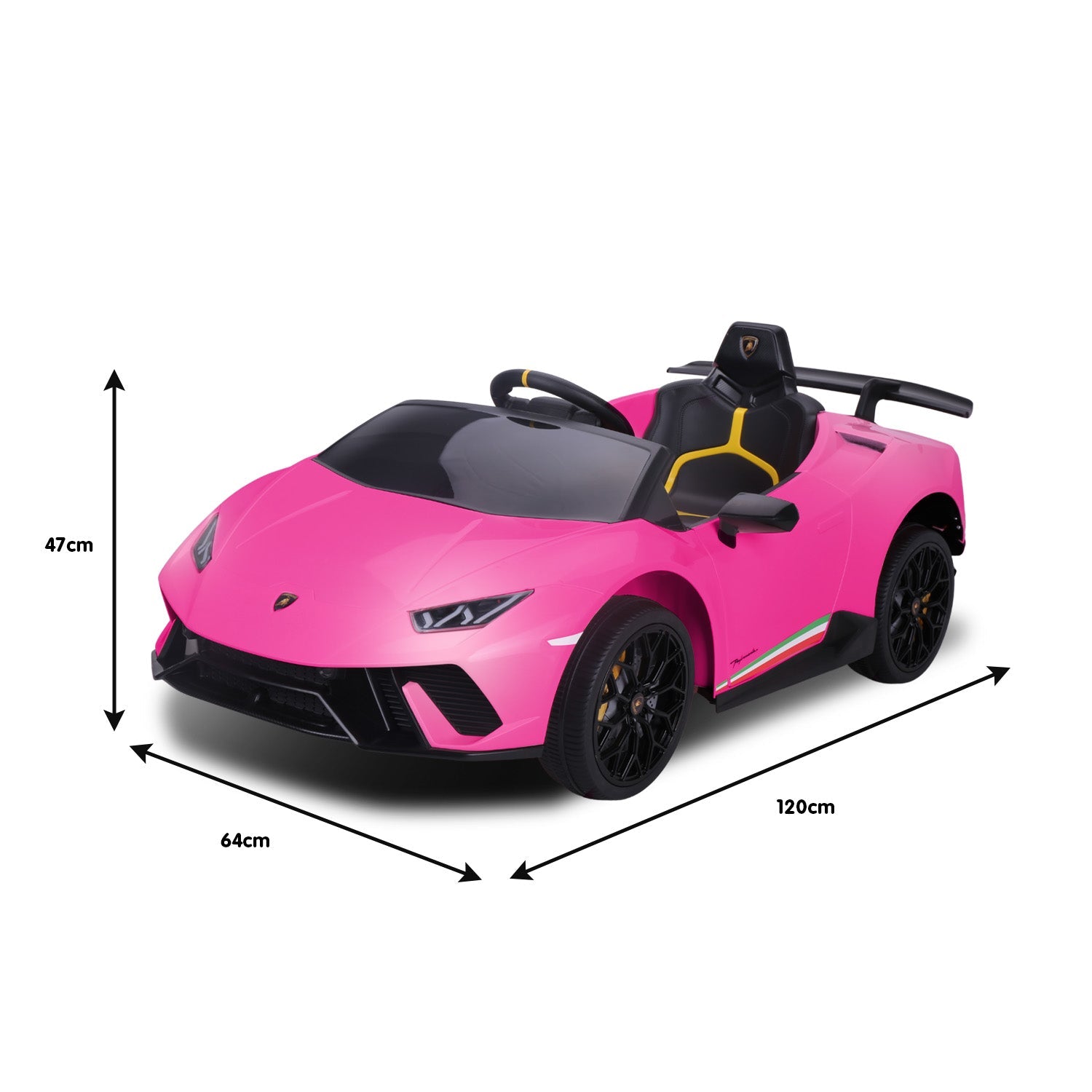 Kahuna Lamborghini Performante Kids Electric Ride On Car Remote Control by Kahuna - Pink Powertrain