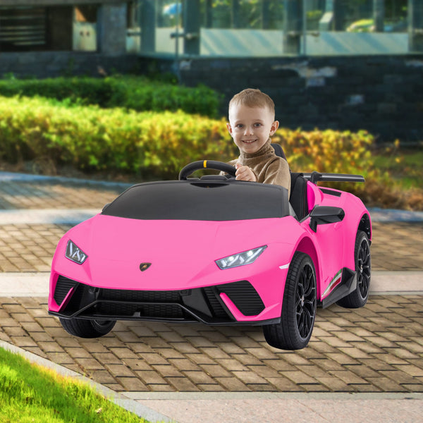 Kahuna Lamborghini Performante Kids Electric Ride On Car Remote Control by Kahuna - Pink Powertrain