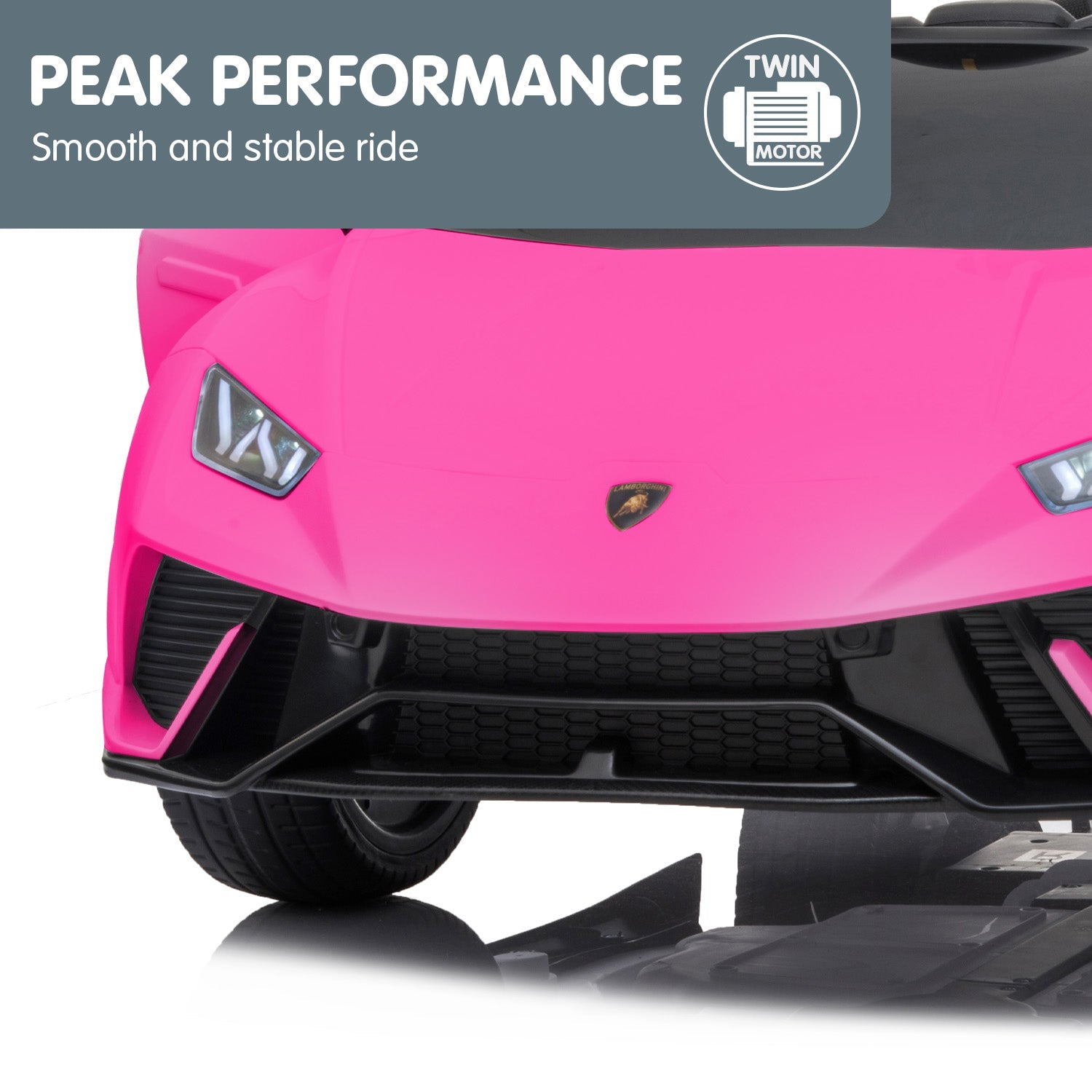 Kahuna Lamborghini Performante Kids Electric Ride On Car Remote Control by Kahuna - Pink Powertrain