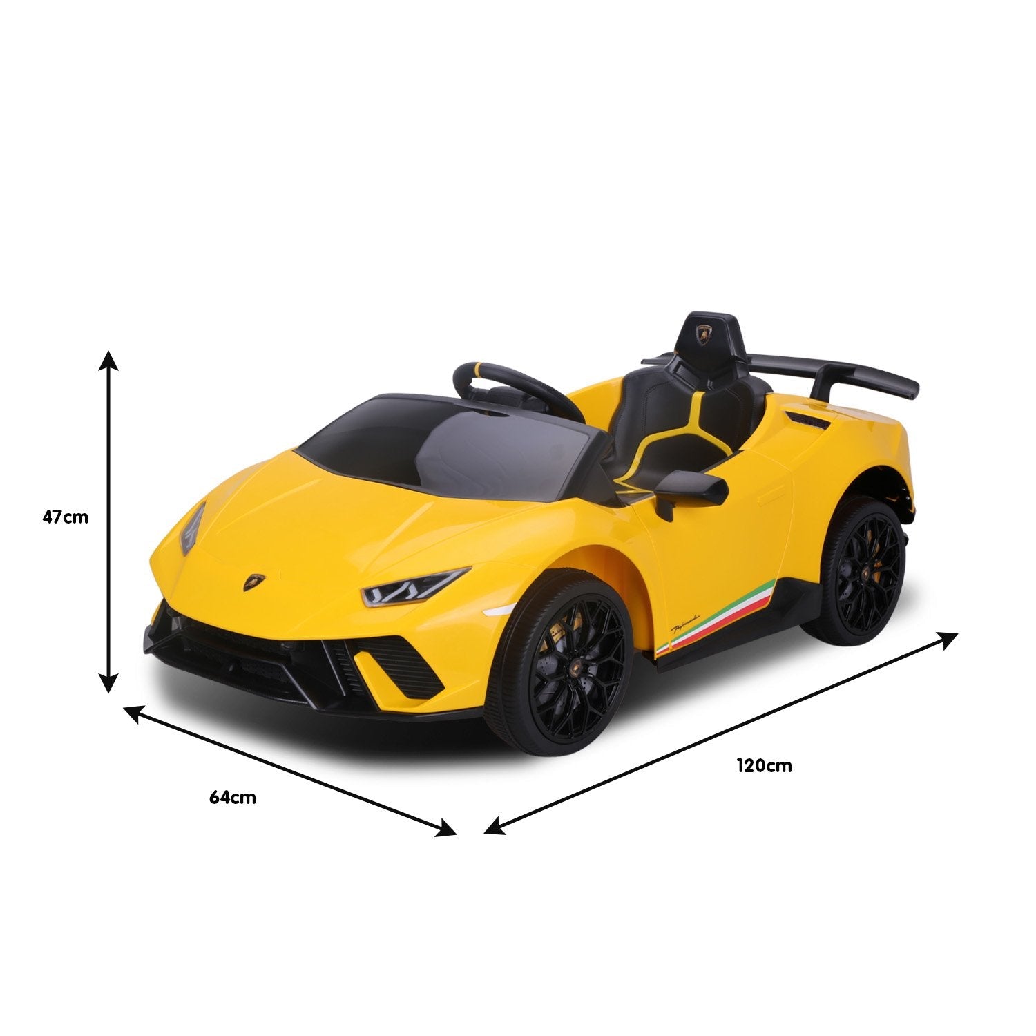 Kahuna Lamborghini Performante Kids Electric Ride On Car Remote Control - Yellow Kahuna