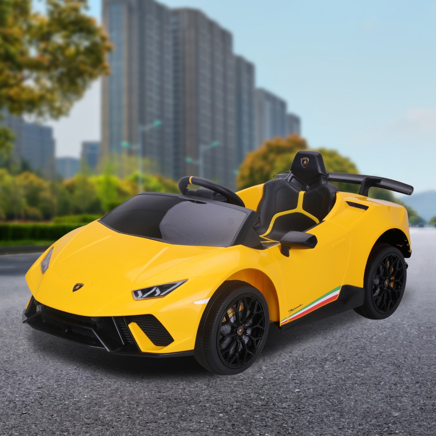 Kahuna Lamborghini Performante Kids Electric Ride On Car Remote Control - Yellow Kahuna