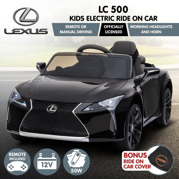 Kahuna Licensed Lexus LC 500 Kids Electric Ride On Car - Black Kahuna