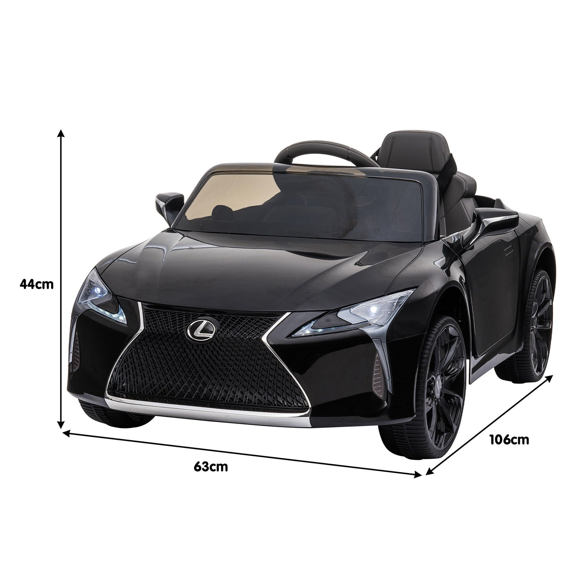 Kahuna Licensed Lexus LC 500 Kids Electric Ride On Car - Black Kahuna