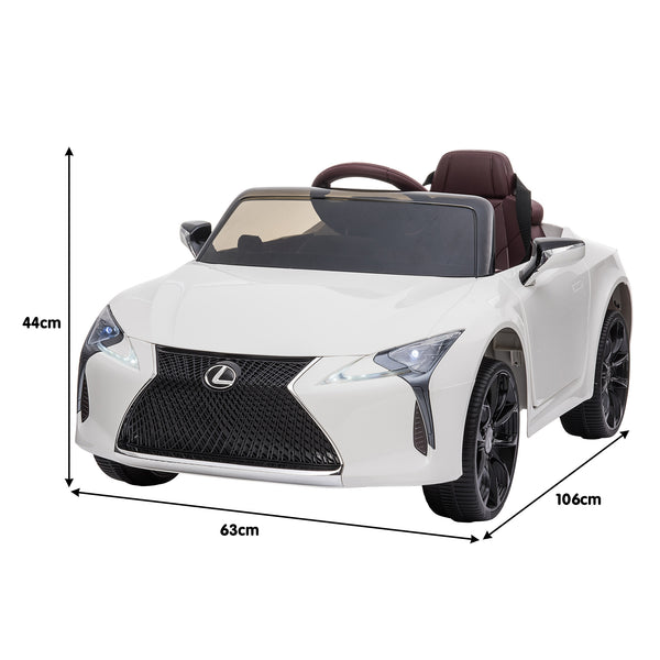 Kahuna Licensed Lexus Lc 500 Kids Electric Ride On Car - White Kahuna