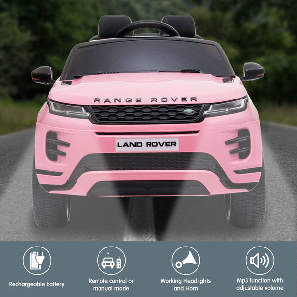 Kahuna Land Rover Licensed Kids Electric Ride On Car Remote Control - Pink Kahuna