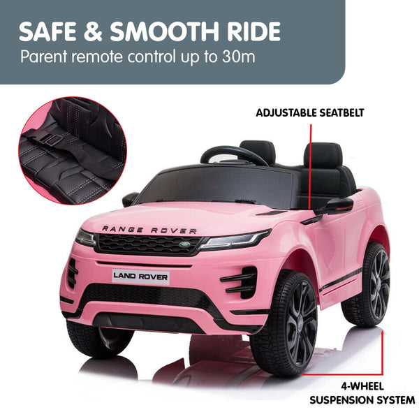 Kahuna Land Rover Licensed Kids Electric Ride On Car Remote Control - Pink Kahuna
