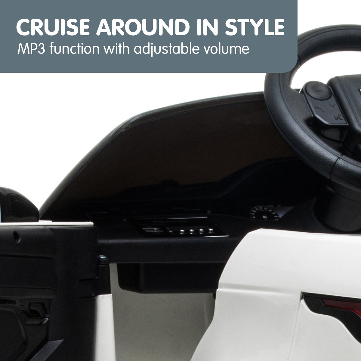 Kahuna Land Rover Licensed Kids Electric Ride On Car Remote Control - White Kahuna