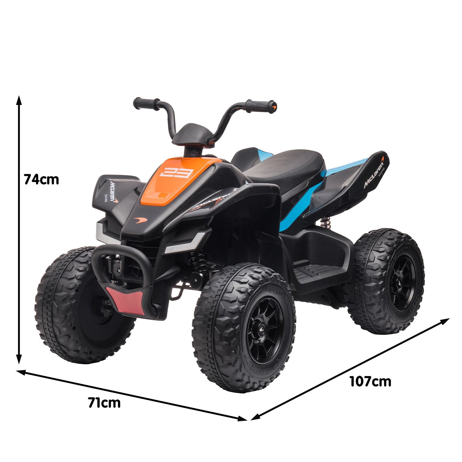 Kahuna MCL35 McLaren Toy Ride On Electric Quad Bike - Black Kahuna