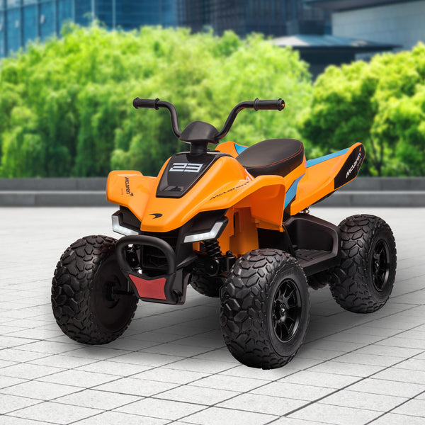 Kahuna Licensed MCL35 McLaren Kids Toy Ride On Electric Quad Bike - Orange Kahuna