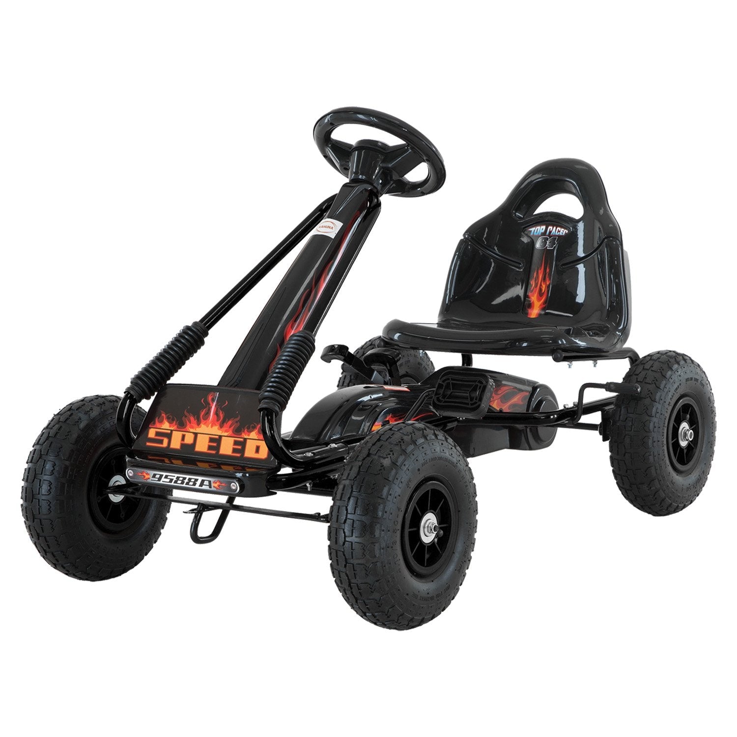 Kahuna G95 Kids Ride On Pedal-Powered Go Kart - Black Kahuna
