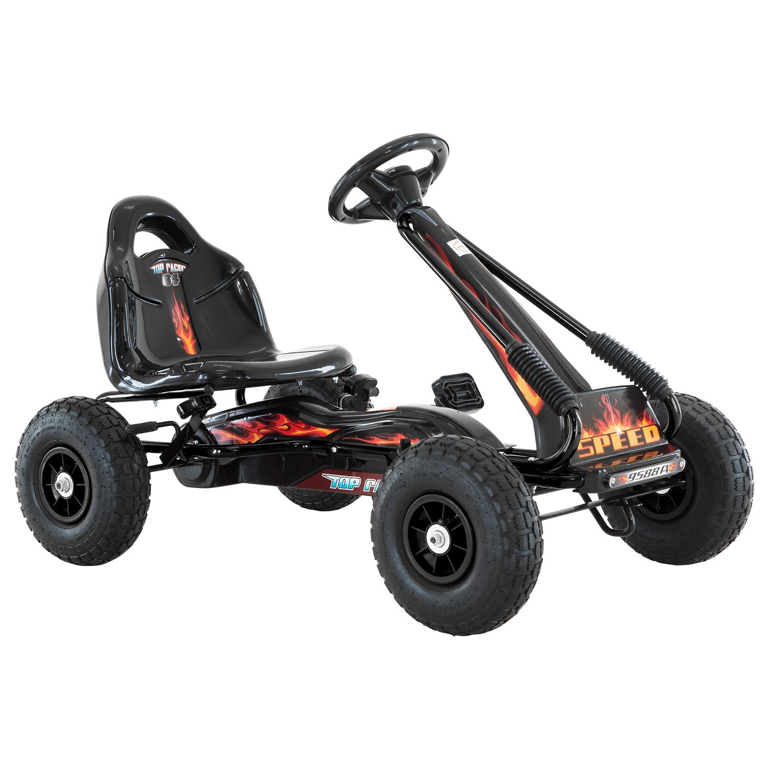 Kahuna G95 Kids Ride On Pedal-Powered Go Kart - Black Kahuna