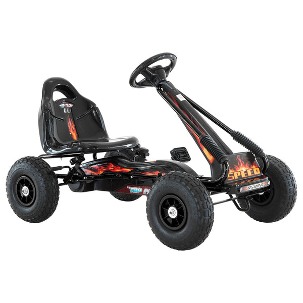 Kahuna G95 Kids Ride On Pedal-Powered Go Kart - Black Kahuna