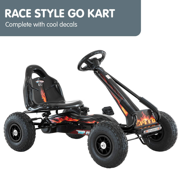 Kahuna G95 Kids Ride On Pedal-Powered Go Kart - Black Kahuna
