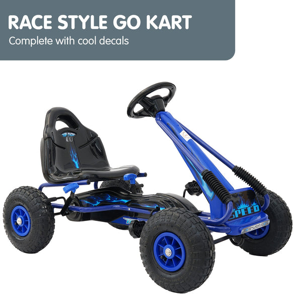 Kahuna G95 Kids Ride On Pedal Go Kart - Blue Kahuna