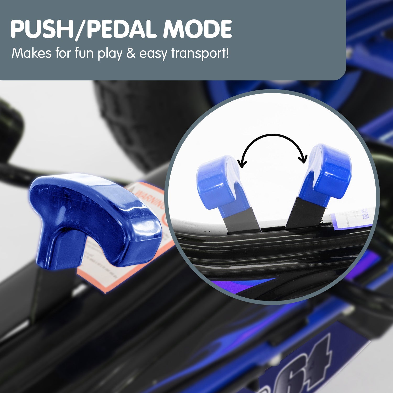 Kahuna G95 Kids Ride On Pedal Go Kart - Blue Kahuna